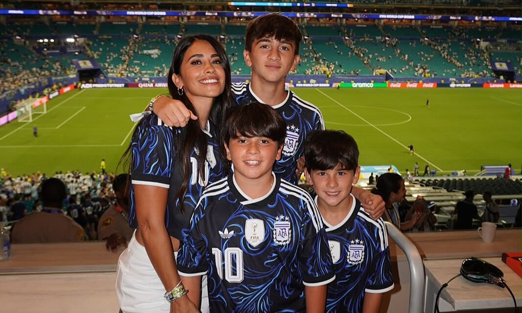Messi's wife celebrates husband's victory