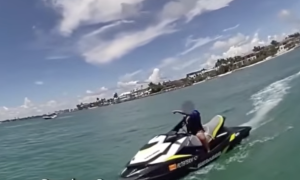 Man arrested for letting 8-year-old son drive jet ski alone at sea