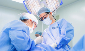 Thymoma removed through neck incision