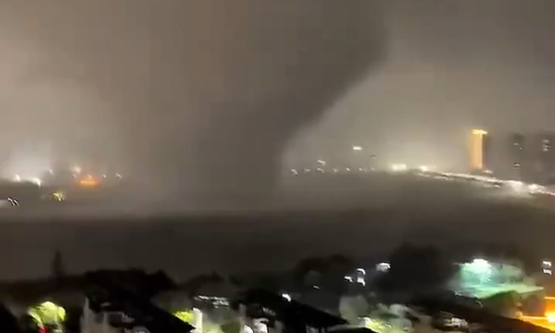 Tornado turns Chinese streets into rubble