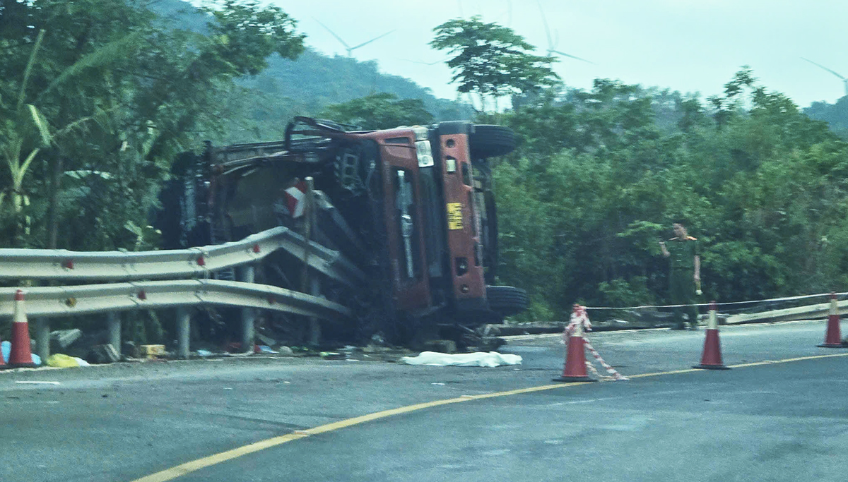 Three dead after truck overturns