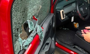 Car window smashed to rescue two-year-old trapped inside