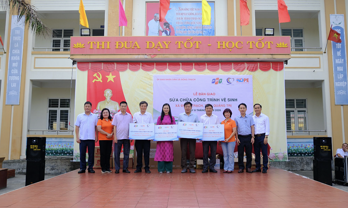Renovation of 15 school sanitation facilities in Quang Tri