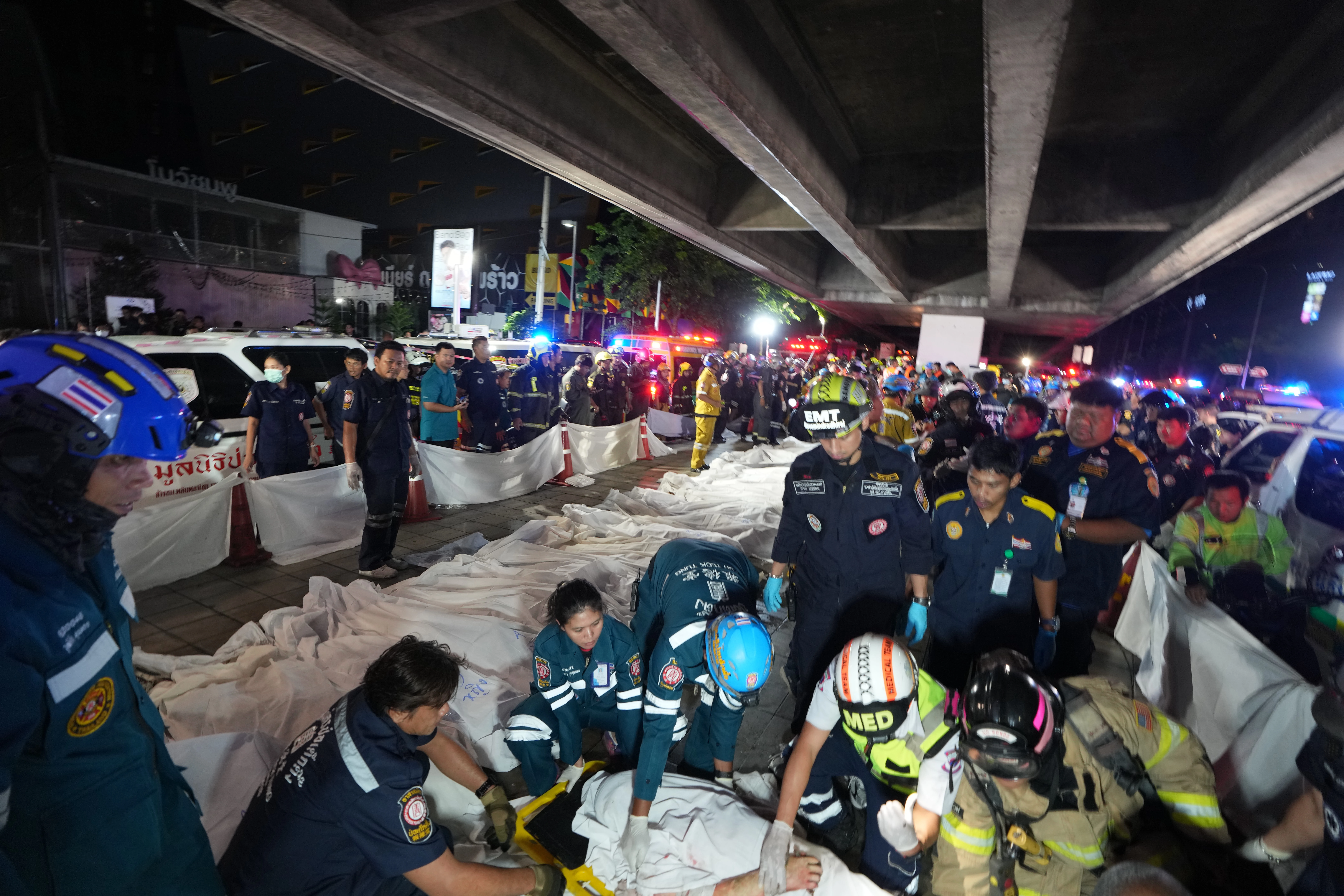Scene of the pub fire in Thailand
