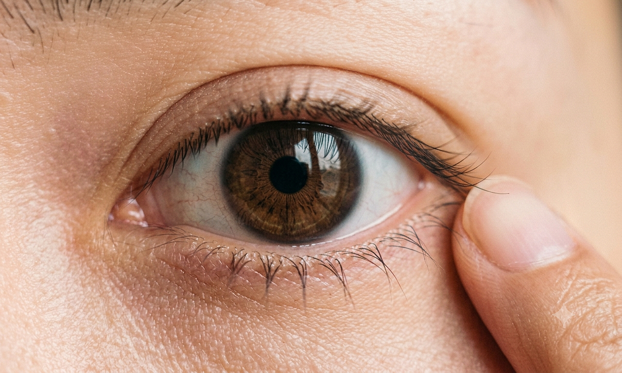 What does an itchy eye corner signal?