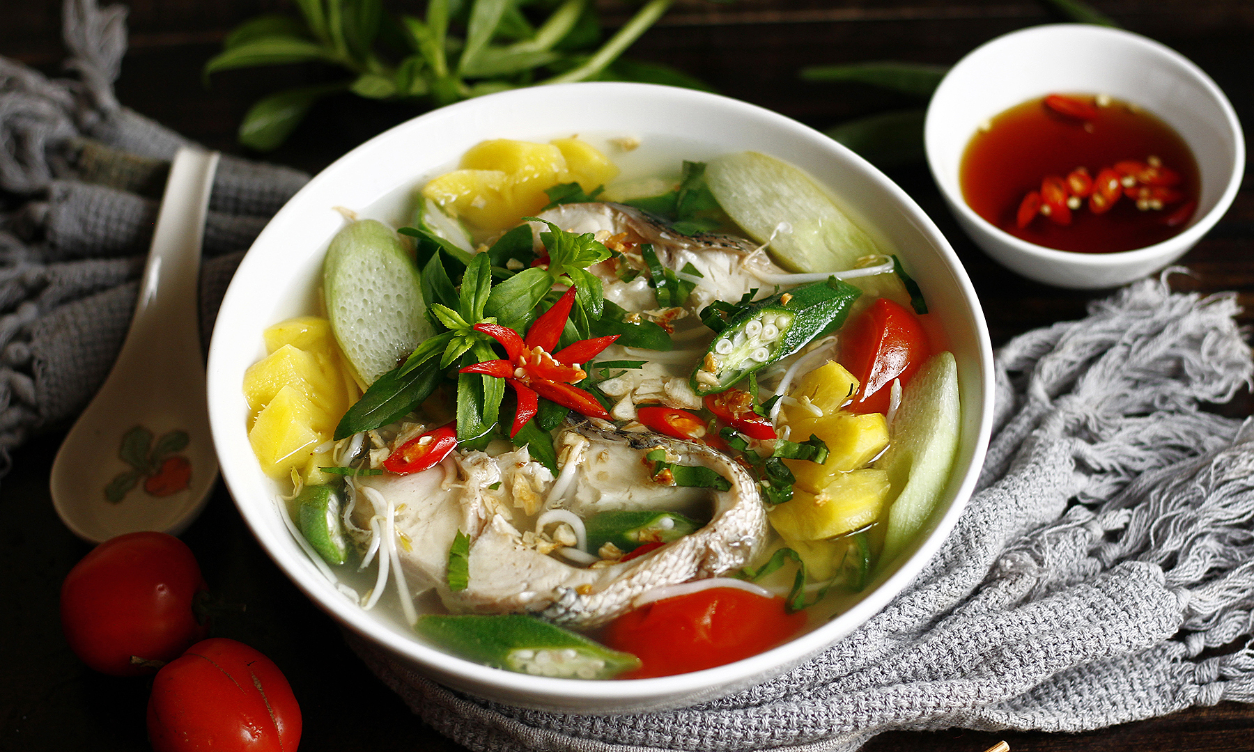 When to use tamarind, lime, and pineapple in sour soup