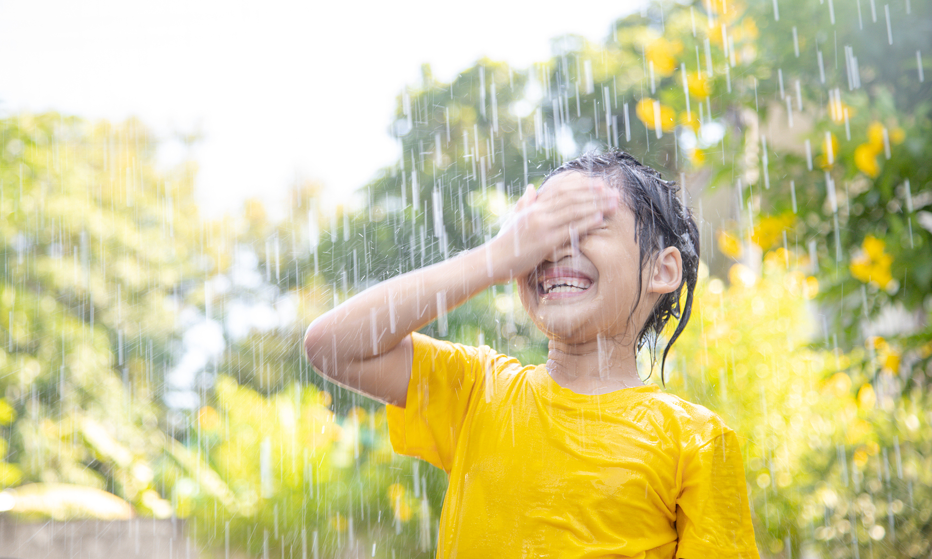 Is playing in the rain good for children?