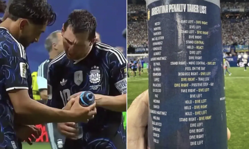 Messi's viral moment with England goalkeeper's water bottle