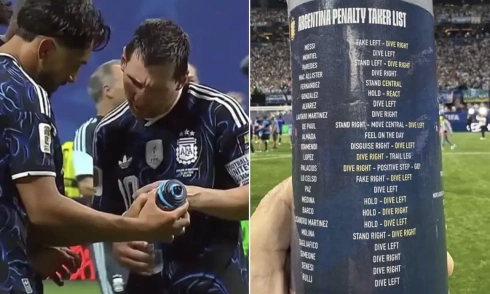 Messi's viral moment with England goalkeeper's water bottle