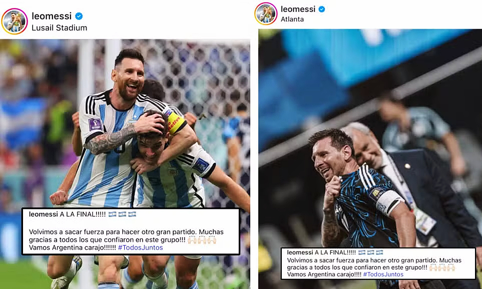 Messi repeats post to 'keep luck' for World Cup success