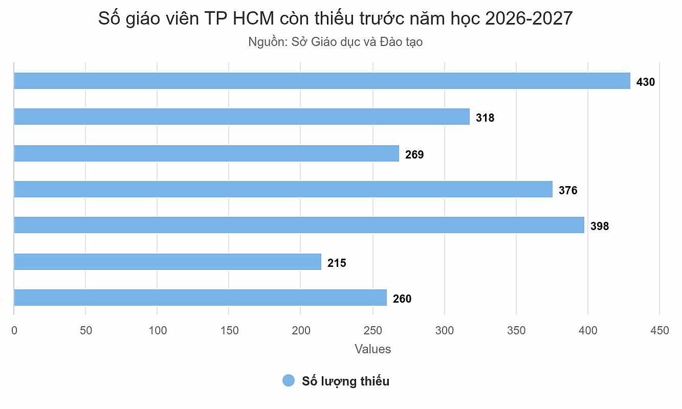 Ho Chi Minh City faces teacher shortage in 7 subjects