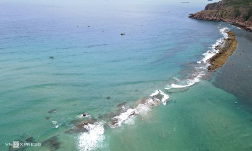 Two 'sea walls' beneath Quy Nhon