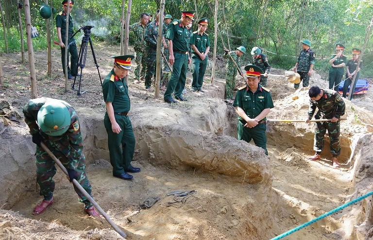 Found three fallen soldiers' remains at Cau Nhi