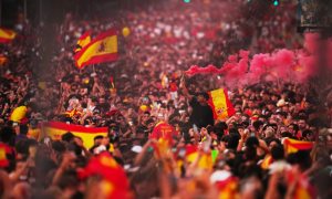 Over two million people paint Madrid red celebrating Spain's World Cup victory