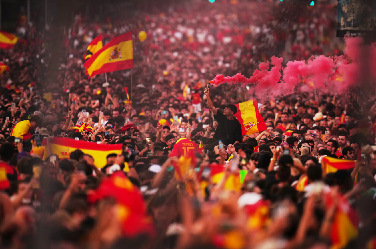 Over two million people paint Madrid red celebrating Spain's World Cup victory