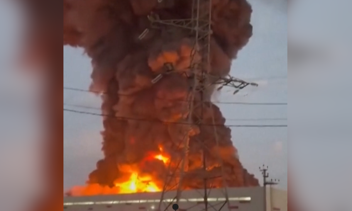 Russian retail giant's warehouses ablaze after Ukrainian attack