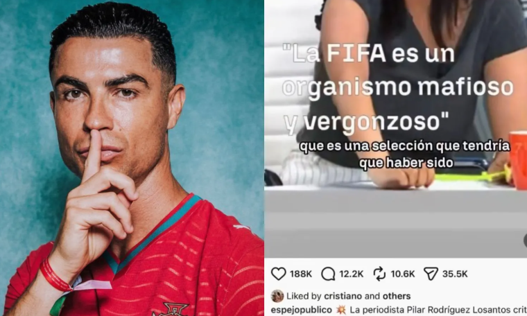 Ronaldo 'likes' post accusing FIFA of Messi bias