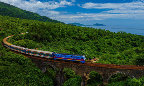 train through mountains on vietnam's most beautiful route