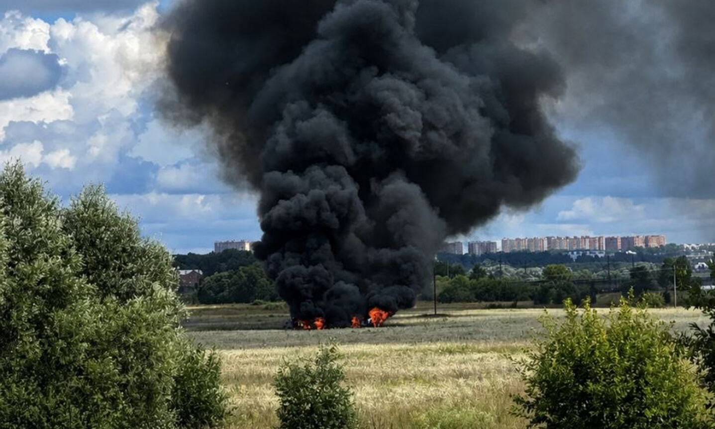 Aircraft suspected to be Russian Su-57 fighter crashes in Moscow province