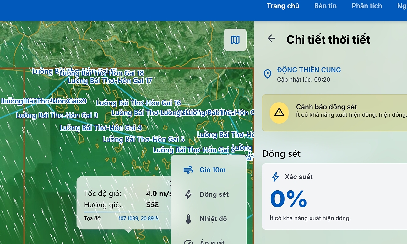 Thunderstorms and lightning in Ha Long Bay receive 30-minute early warning