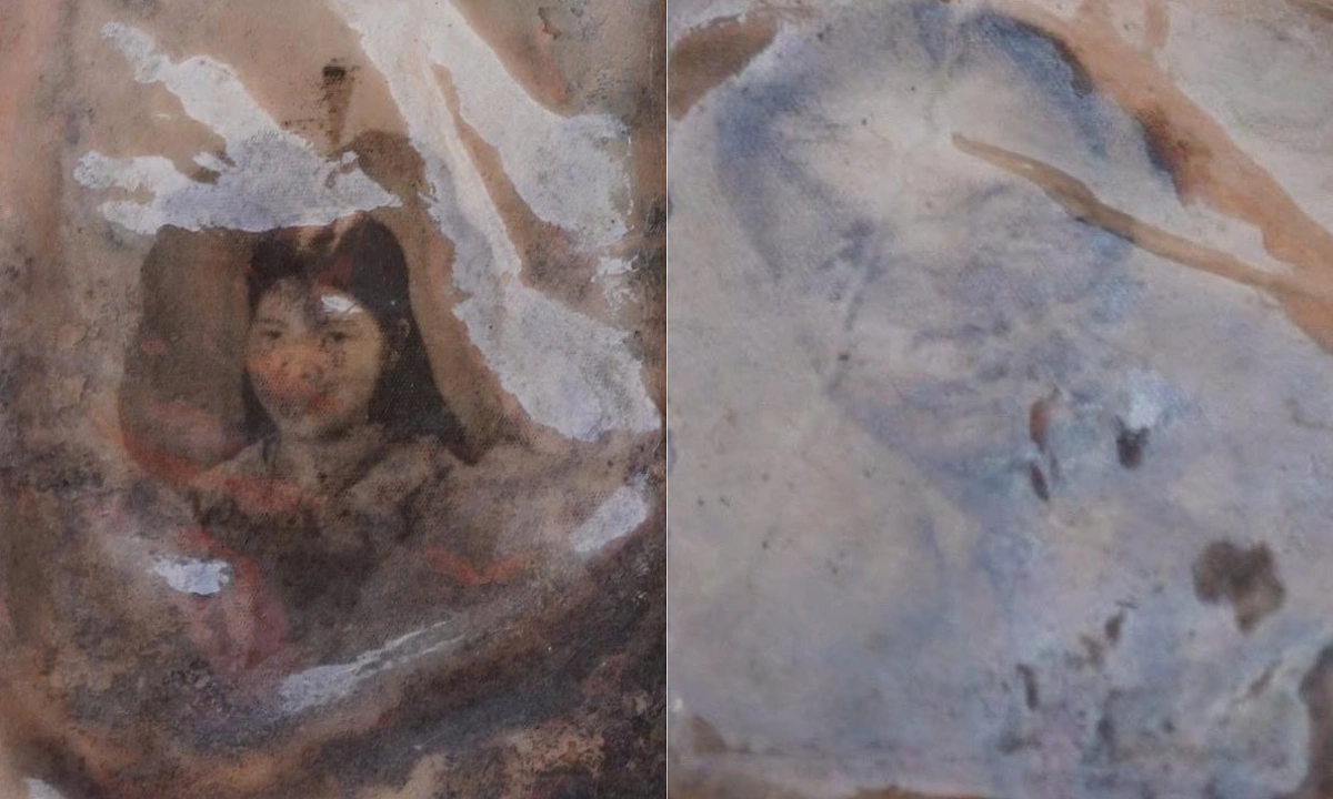 Two portraits found in unidentified martyr's grave