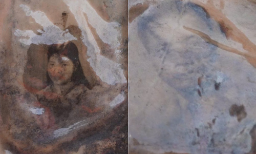 Two portraits found in unidentified martyr's grave