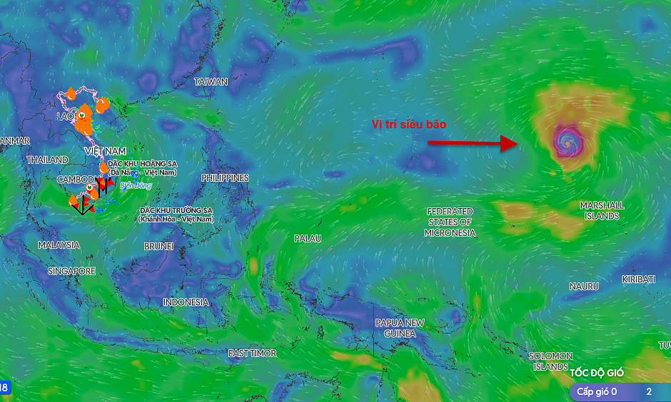 Super Typhoon Dolphin capable of causing strong winds in the South China Sea
