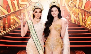 Miss Grand International attends red carpet with Vietnamese beauties