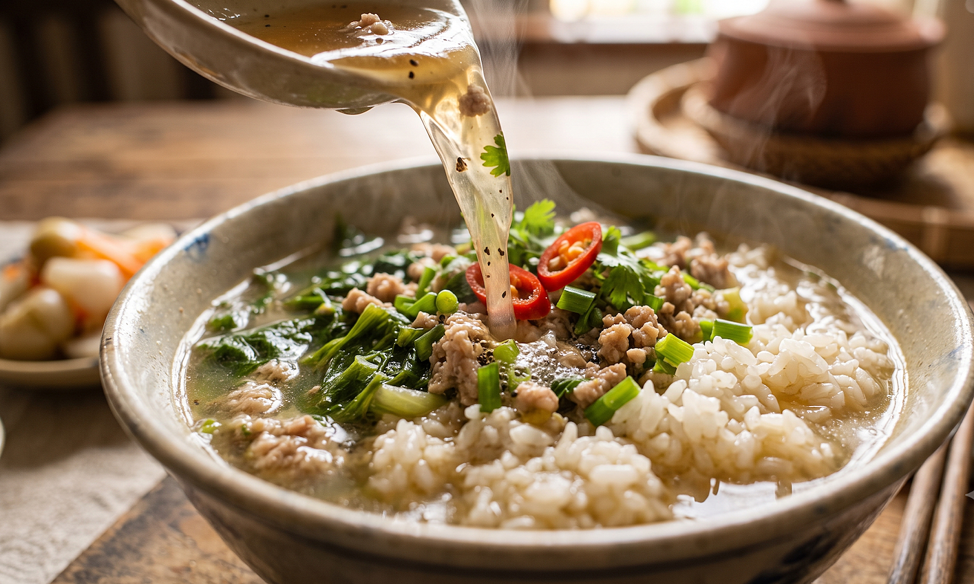 Does eating rice with soup harm your stomach?