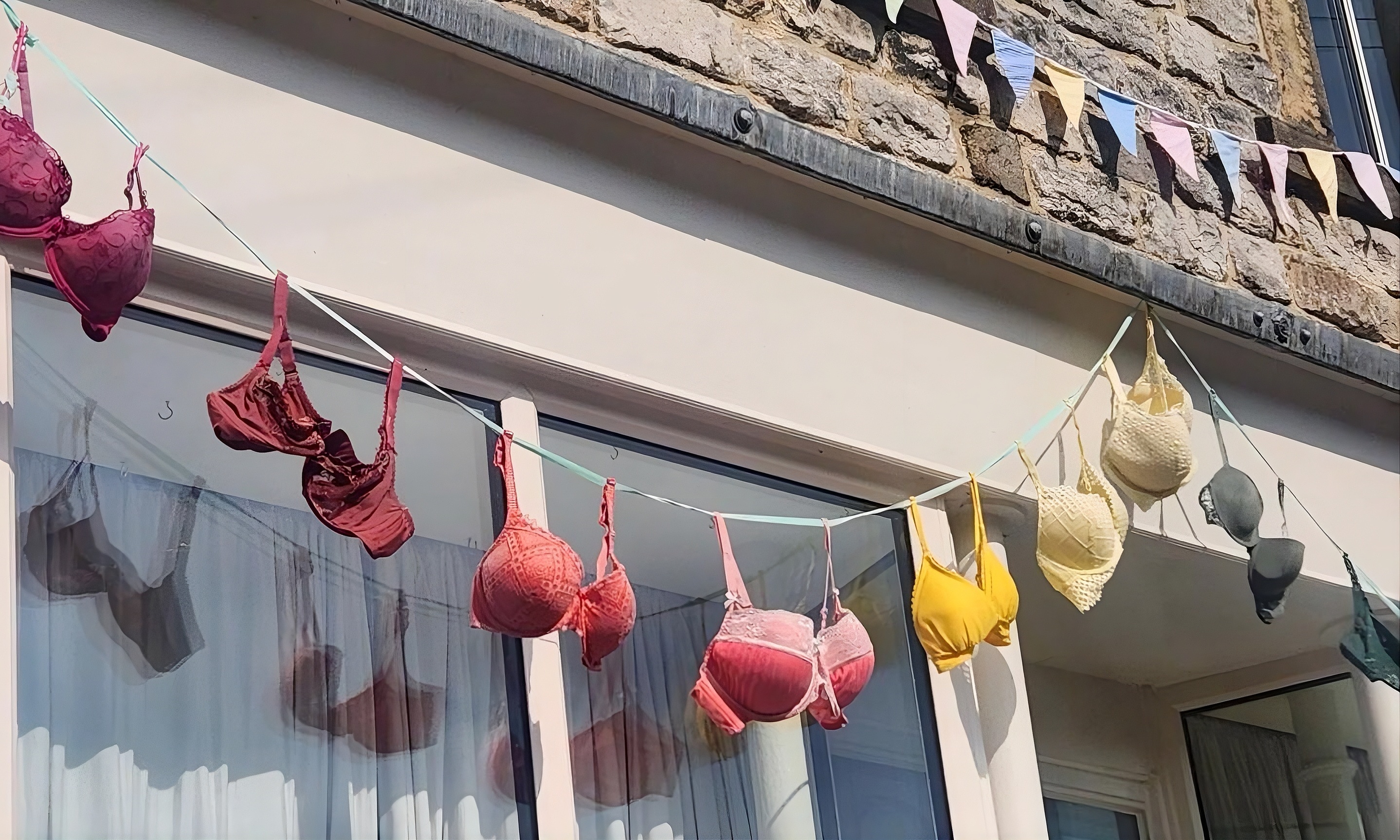 The village that hangs underwear for decoration