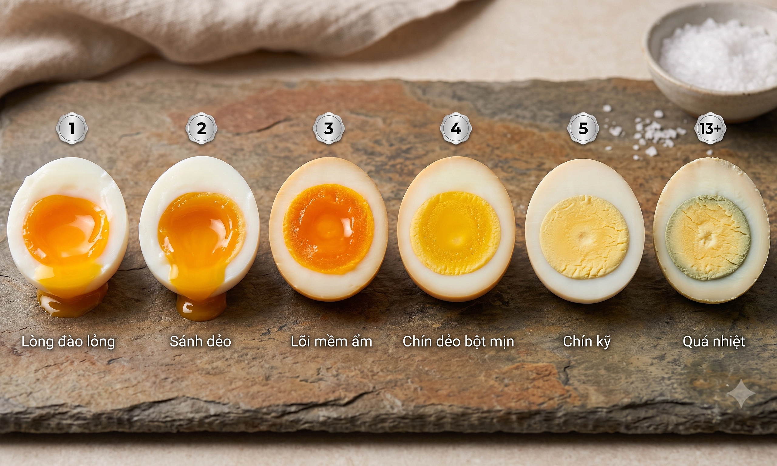 How to perfectly time boiled eggs for 6 levels of doneness