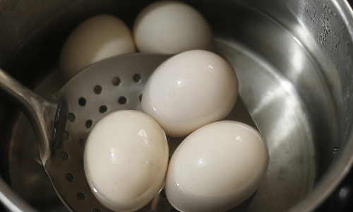 How long can hard-boiled eggs be stored?