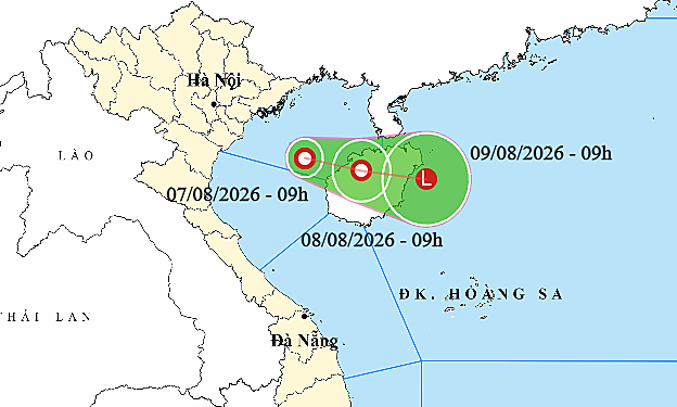 Tropical depression forms in the Gulf of Tonkin