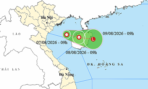 Tropical depression forms in the Gulf of Tonkin