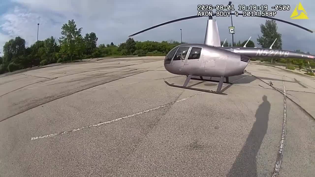 Man flies helicopter to shop, citing traffic delays
