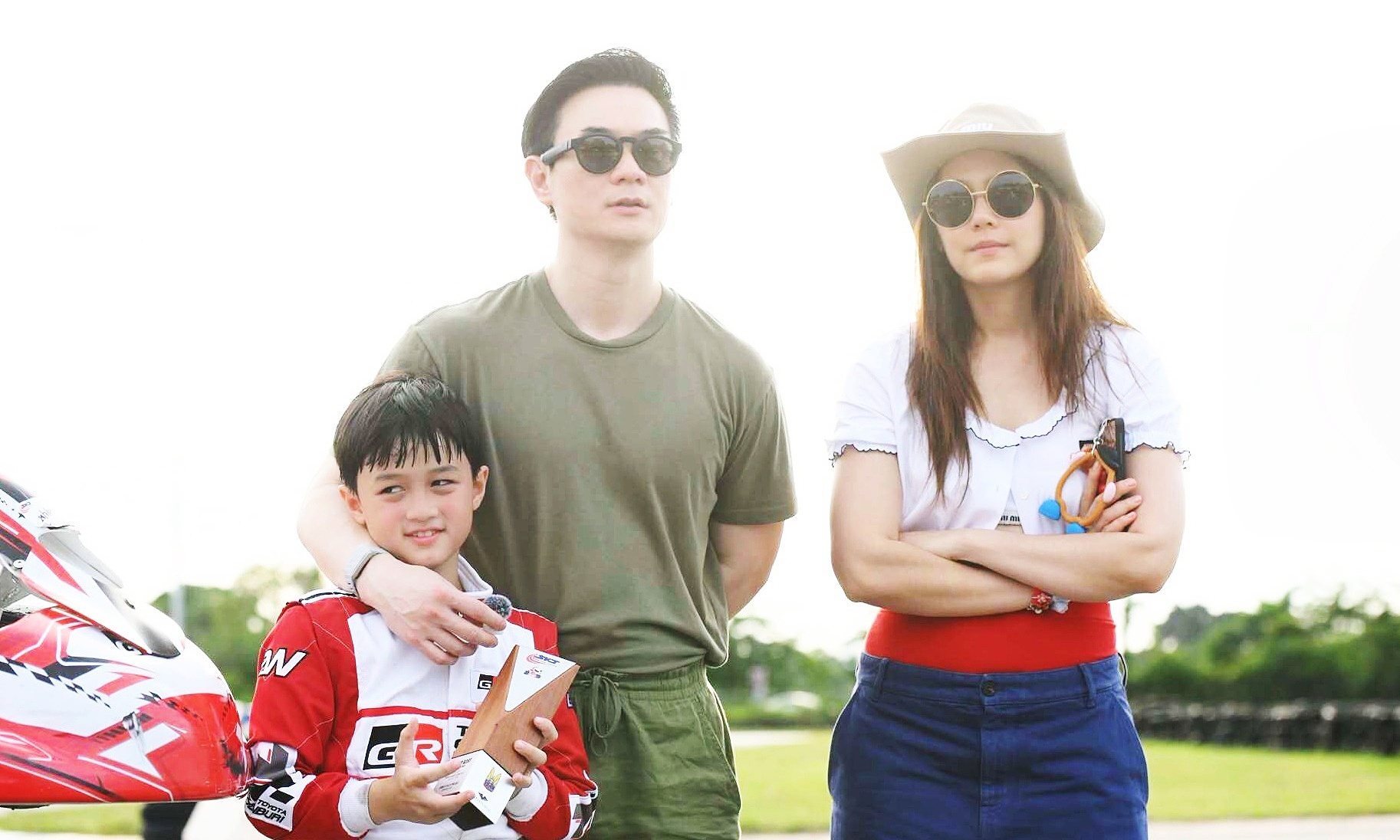 Thai celebrity couple's 8-year-old son, Bhayu, shines in go-kart racing and the arts