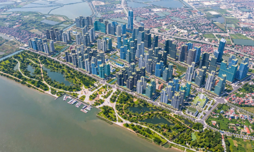 Groundbreaking held for two urban areas along Red River