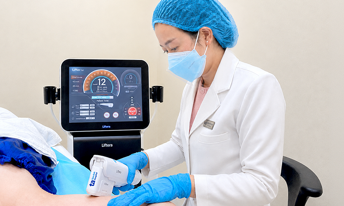 Upper arm contouring with ultrasound waves