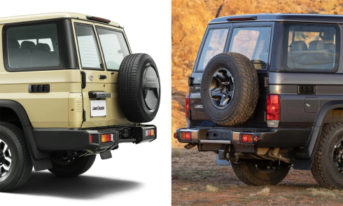 Safety regulations lead to diverse taillight designs on Toyota Land Cruiser 70