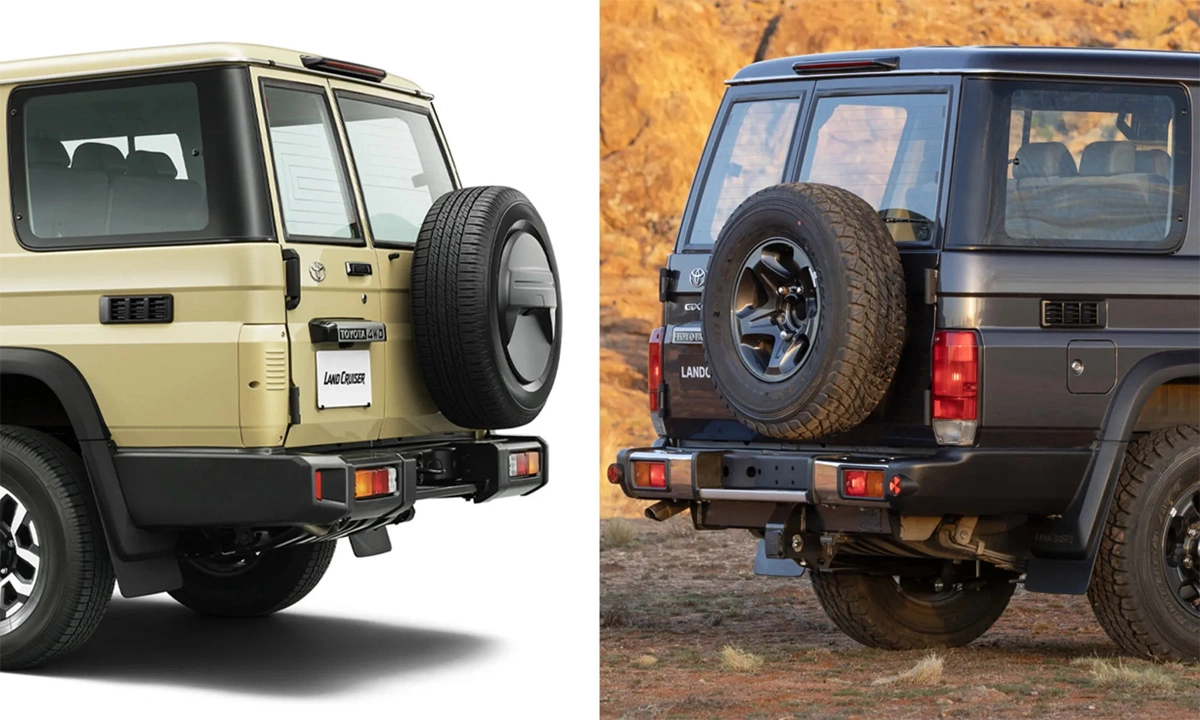 Safety regulations lead to diverse taillight designs on Toyota Land Cruiser 70