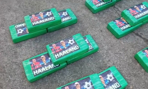 Erling Haaland's image found on 370 cocaine packages marking shipment