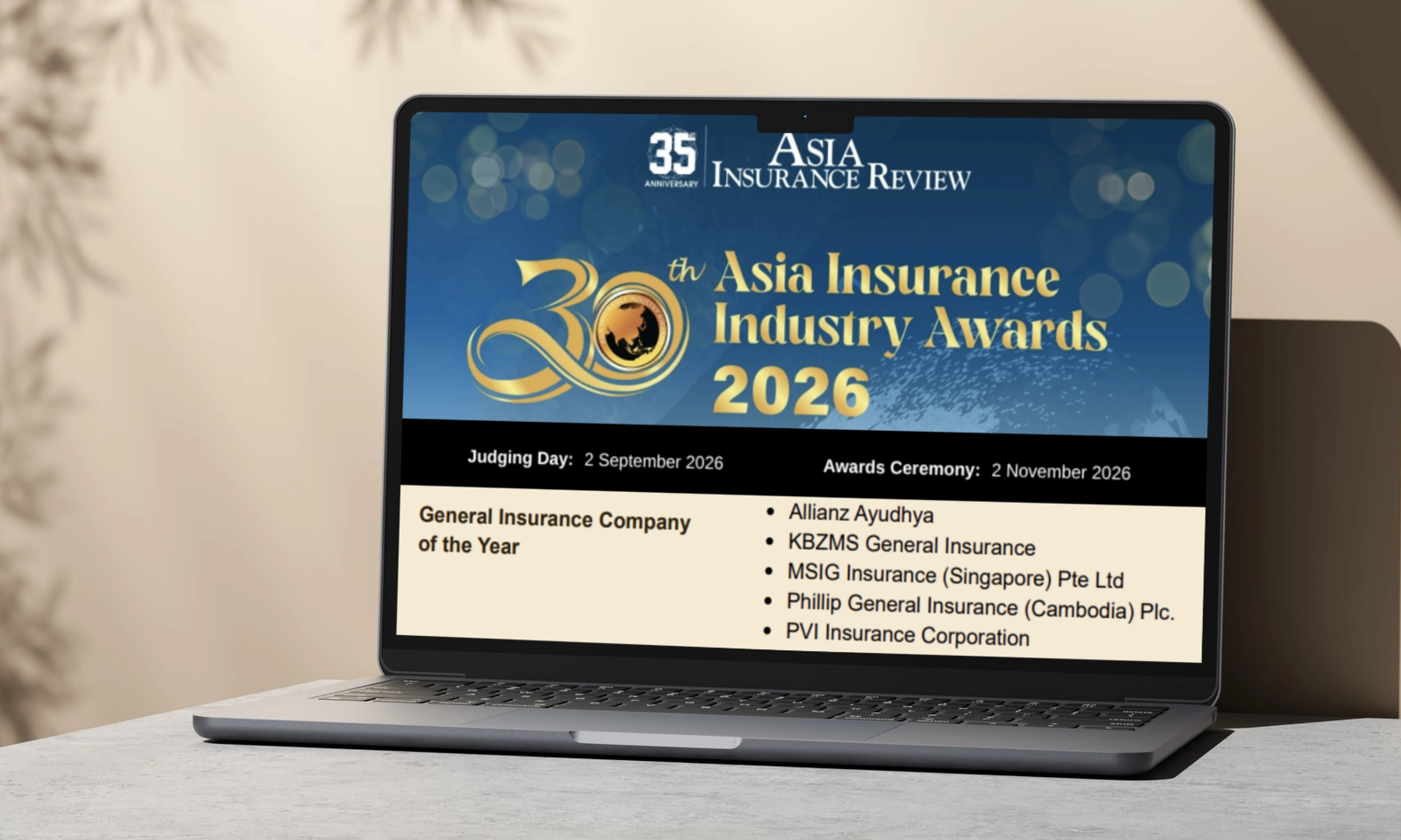 PVI Insurance nominated for Asia Insurance Industry Awards 2026 finals