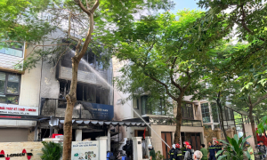 Terraced house fire in Hanoi
