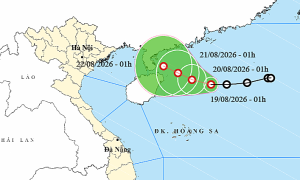 Tropical depression heading towards Hainan Island