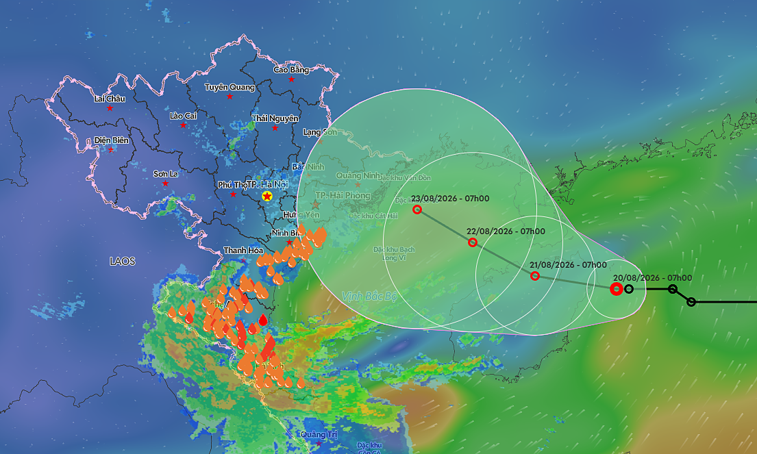 Tropical depression heading into the Gulf of Tonkin, potential to strengthen