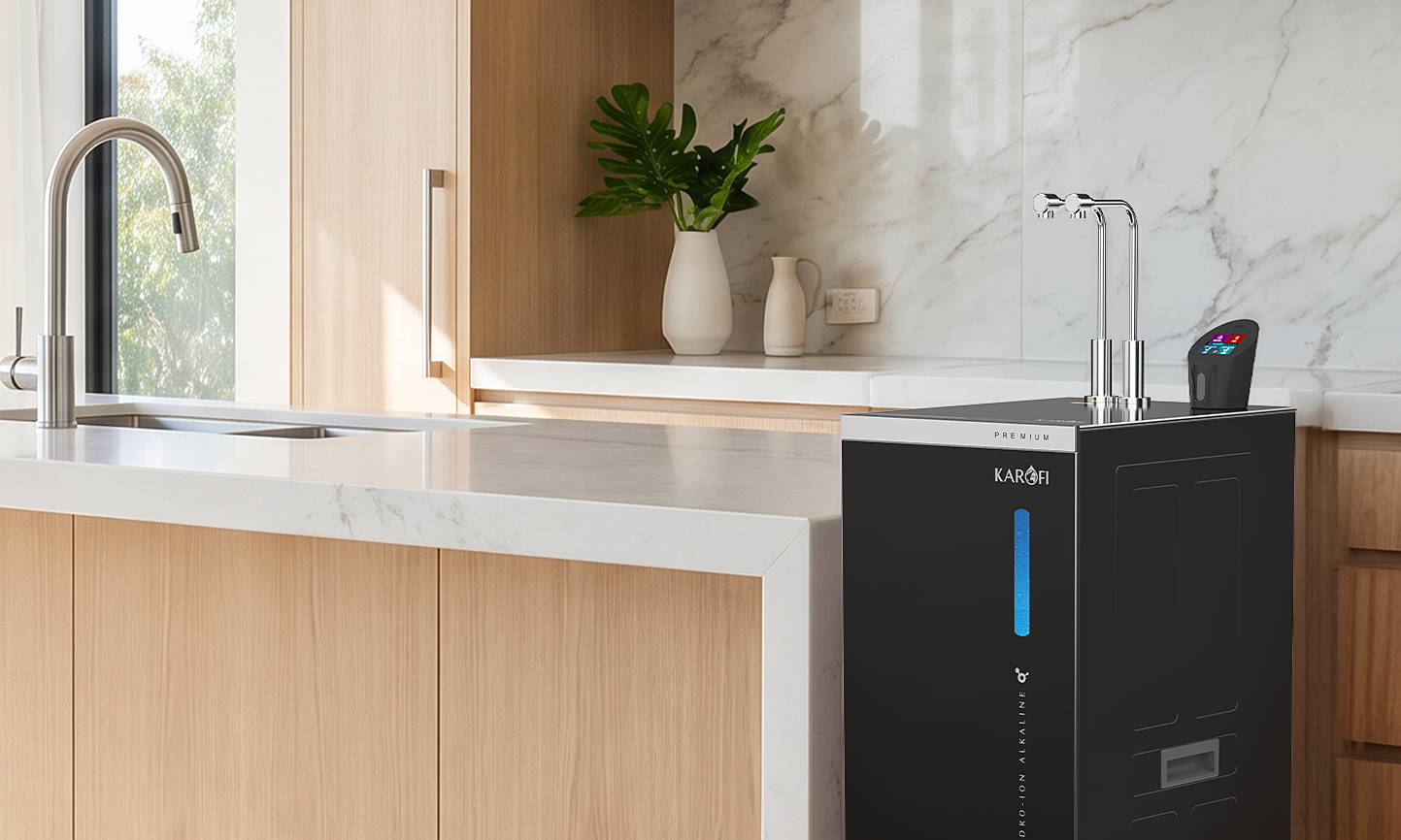 Karofi integrates three alkaline levels, five temperature modes on water purifier