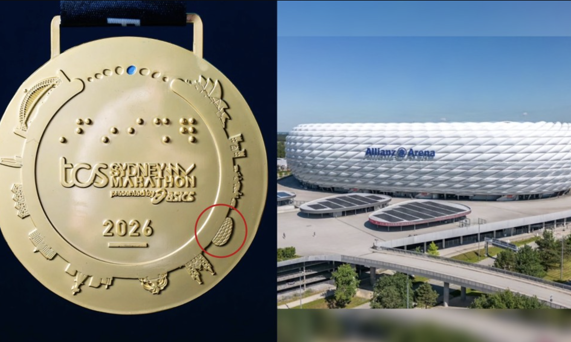 Sydney marathon mistakenly engraves Munich stadium on medals