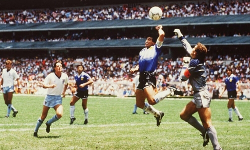 Diego Maradona's 'Hand of God' ball sells for 3.35 million USD