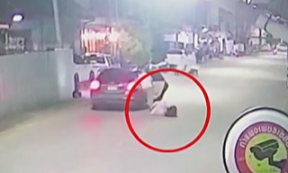 Chinese girl's escape from kidnappers' car