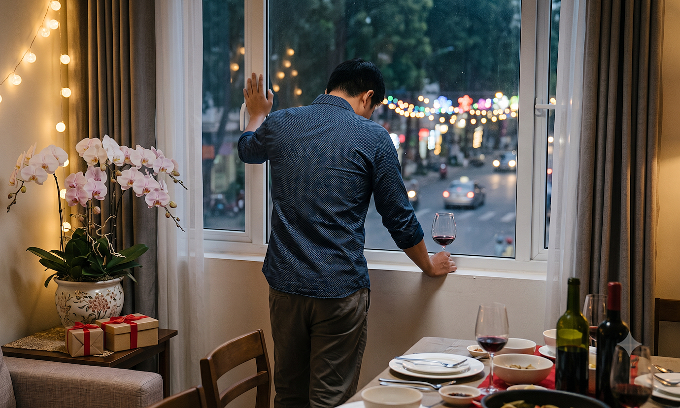 Why do men often experience a "dip in performance" during holidays?